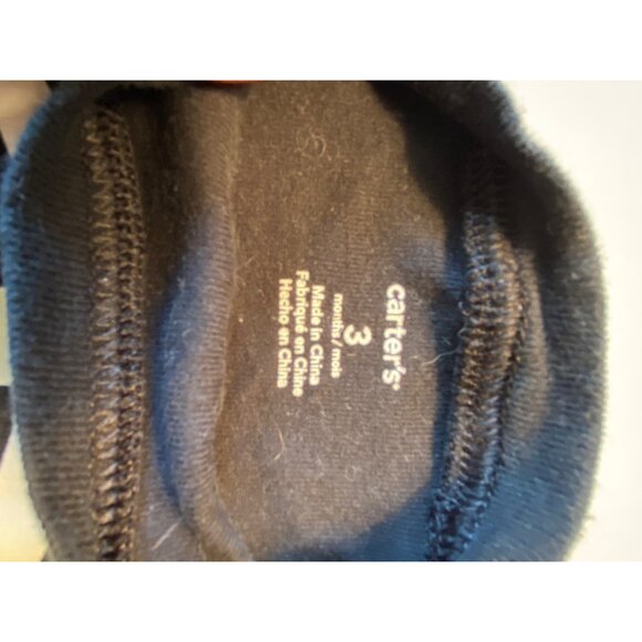 Infant Skeleton Halloween Pajama Set Black & White Long Sleeve Top & Pants 3M - Picture 8 of 9